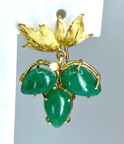 Boucles d'oreilles Boucles d’oreilles en or jaune 18 carats aux aventurines 58 Facettes AB243
