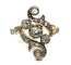 Bague 50 Bague en or jaune et blanc 18 carats avec diamants 58 Facettes AB244