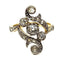 Bague 50 Bague en or jaune et blanc 18 carats avec diamants 58 Facettes AB244