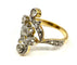 Bague 50 Bague en or jaune et blanc 18 carats avec diamants 58 Facettes AB244