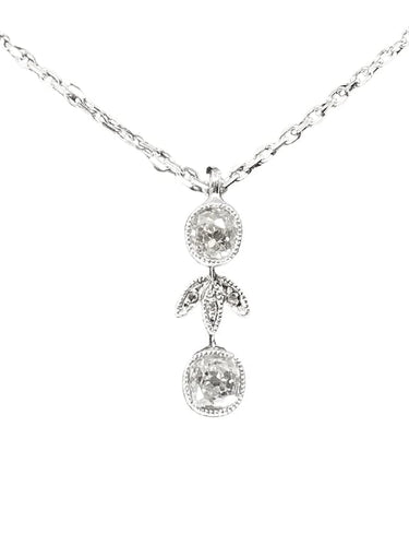 Pendentif Pendentif en or blanc 18 carats avec diamants 58 Facettes AB245