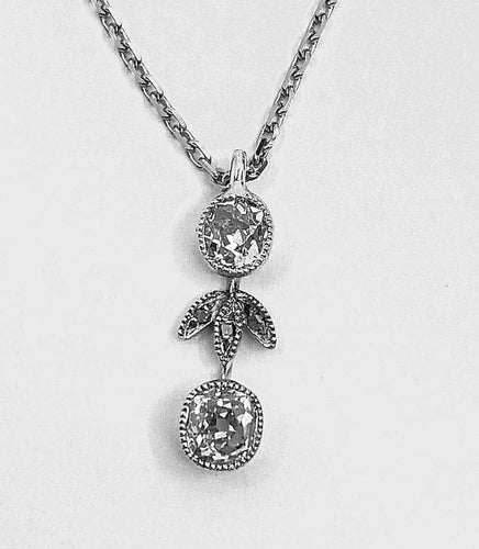 Pendentif Pendentif en or blanc 18 carats avec diamants 58 Facettes AB245