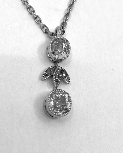 Pendentif Pendentif en or blanc 18 carats avec diamants 58 Facettes AB245