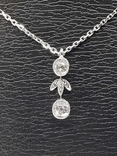 Pendentif Pendentif en or blanc 18 carats avec diamants 58 Facettes AB245
