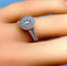 Bague 50 Bague - Diamants en or blanc 18 carats 0,40 ct 58 Facettes AB262