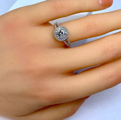 Bague 50 Bague - Diamants en or blanc 18 carats 0,40 ct 58 Facettes AB262