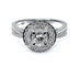 Bague 51 Bague solitaire en or blanc 18 carats avec diamants 58 Facettes AB260