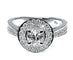 Bague 51 Bague solitaire en or blanc 18 carats avec diamants 58 Facettes AB260