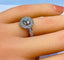 Bague 51 Bague solitaire en or blanc 18 carats avec diamants 58 Facettes AB260