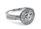 Bague 51 Bague solitaire en or blanc 18 carats avec diamants 58 Facettes AB260