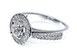 Bague 51 Bague solitaire en or blanc 18 carats avec diamants 58 Facettes AB260