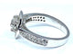 Bague 51 Bague solitaire en or blanc 18 carats avec diamants 58 Facettes AB260