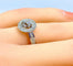 Bague 51 Bague solitaire en or blanc 18 carats avec diamants 58 Facettes AB260
