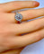 Bague 51 Bague solitaire en or blanc 18 carats avec diamants 58 Facettes AB260