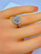 Bague 51 Bague solitaire en or blanc 18 carats avec diamants 58 Facettes AB260