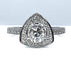 Bague 51 Bague triangle en or blanc 18 carats et diamants 58 Facettes AB258