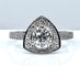Bague 51 Bague triangle en or blanc 18 carats et diamants 58 Facettes AB258