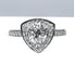 Bague 51 Bague triangle en or blanc 18 carats et diamants 58 Facettes AB258