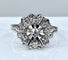 Bague 60 Bague cœurs en or blanc 18 carats et diamants 58 Facettes AB257