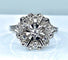 Bague 60 Bague cœurs en or blanc 18 carats et diamants 58 Facettes AB257