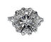 Bague 60 Bague cœurs en or blanc 18 carats et diamants 58 Facettes AB257