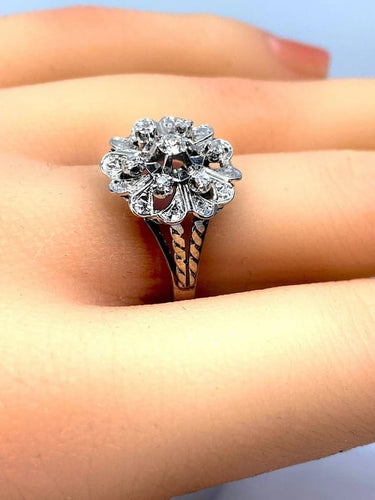 Bague 60 Bague cœurs en or blanc 18 carats et diamants 58 Facettes AB257
