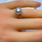 Bague 50 Bague en or blanc 18 carats avec diamants 1,36 ct 58 Facettes AB256