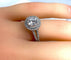 Bague 50 Bague en or blanc 18 carats avec diamants 1,36 ct 58 Facettes AB256