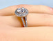 Bague 50 Bague en or blanc 18 carats avec diamants 1,36 ct 58 Facettes AB256