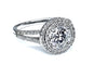 Bague 50 Bague en or blanc 18 carats avec diamants 1,36 ct 58 Facettes AB256