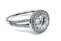 Bague 50 Bague en or blanc 18 carats avec diamants 1,36 ct 58 Facettes AB256