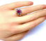 Bague 50 Bague marguerite rubis et diamants en or blanc 18 carats 58 Facettes AB248