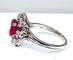 Bague 50 Bague marguerite rubis et diamants en or blanc 18 carats 58 Facettes AB248