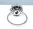 Bague 50 Bague marguerite rubis et diamants en or blanc 18 carats 58 Facettes AB248