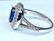 Bague 52 Bague entourage en or blanc 18 carats saphir et diamants 58 Facettes AB251