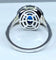 Bague 52 Bague entourage en or blanc 18 carats saphir et diamants 58 Facettes AB251