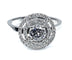 Bague 53 Bague diamant taille brillant en or blanc 18 carats 58 Facettes AB255