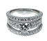 Bague 52 Bague pavée en or blanc 18 carats et diamants 0,74 ct 58 Facettes AB253