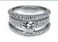 Bague 52 Bague pavée en or blanc 18 carats et diamants 0,74 ct 58 Facettes AB253