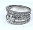 Bague 52 Bague pavée en or blanc 18 carats et diamants 0,74 ct 58 Facettes AB253
