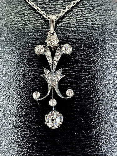 Pendentif Pendentif Napoléon III - Pendentif en or blanc 18 carats et diamants 58 Facettes AB277