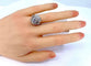 Bague 56 Bague en platine avec diamants baguette et brillants 58 Facettes AB288