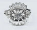 Bague 56 Bague en platine avec diamants baguette et brillants 58 Facettes AB288