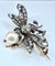 Broche Broche mouche en or 18 carats et argent, perle fine et diamants 58 Facettes AB298