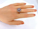 Bague 57 Bague marguerite en or blanc 18 carats, diamants et rubis 58 Facettes AB308