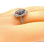 Bague 57 Bague marguerite en or blanc 18 carats, diamants et rubis 58 Facettes AB308