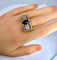 Bague 56 Bague style Tank en or jaune 18 carats, diamants et saphir 58 Facettes AB289
