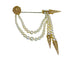 Broche Broche en or jaune 18 carats et perles de culture 58 Facettes AB310