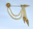 Broche Broche en or jaune 18 carats et perles de culture 58 Facettes AB310