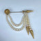 Broche Broche en or jaune 18 carats et perles de culture 58 Facettes AB310